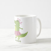 Personalisierte Alligator-Kaffee-Tasse Kaffeetasse (VorderseiteRechts)