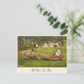 Personalisierte Alligator-Postkarte Postkarte (Stehend Vorderseite)