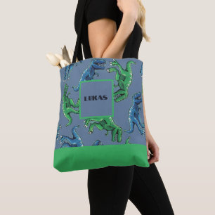Personalisierte Allover gedruckte Dinosaurier-Tasc Tasche