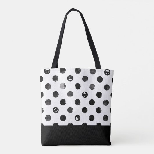 Personalisierte Allover Polka Dot Tasche (Rückseite)