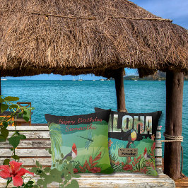 Personalisierte Aloha Tropical Beauty doppelseitig Kissen