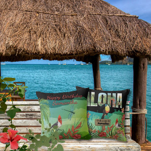 Personalisierte Aloha Tropical Beauty doppelseitig Kissen
