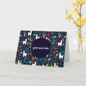 Personalisierte Alpaca-Faltkarte Karte (Gelbe Blume)