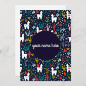 Personalisierte Alpaka-Flachkarte Feiertagskarte (Vorne/Hinten)