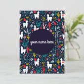 Personalisierte Alpaka-Flachkarte Feiertagskarte (Stehend Vorderseite)