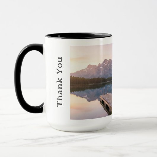 Personalisierte Alpen Bergsee Natur Landschaft Tasse (Links)