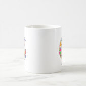 Personalisierte Alphabet G Blume Monogramm Kaffeem Kaffeetasse (Mittel)