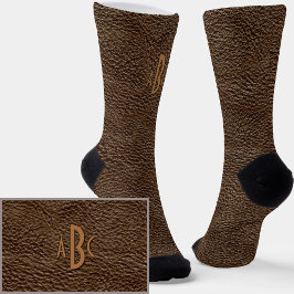 Personalisierte Alphabet Letters Imitate Leather Socken