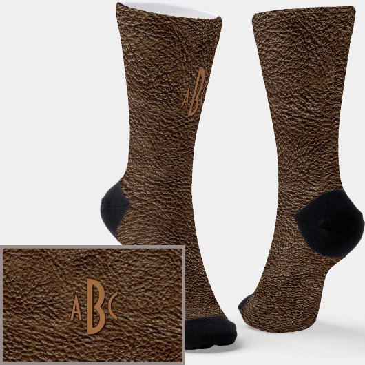 Personalisierte Alphabet Letters Imitate Leather Socken