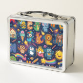 Personalisierte Alphaland Kinder Lunchbox Blue St (Rückseite)