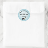 Personalisierte Alpziege Milchseife Blaue Blase Runder Aufkleber (Tasche)