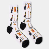 Personalisierte altägyptische Katzensocken & Pyram Socken (Rechts)