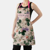 Personalisierte alte Erdbeeren botanisch floral Schürze (InSitu)