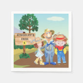 Personalisierte alte MacDonald's Farm Serviette (Vorderseite)