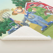 Personalisierte alte MacDonald's Farm Sherpadecke (3/4)