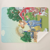Personalisierte alte MacDonald's Farm Sherpadecke (Vorderseite (Horizontal))