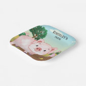 Personalisierte alte MacDonald's-Schweinefarm Pappteller (Gewinkelt)