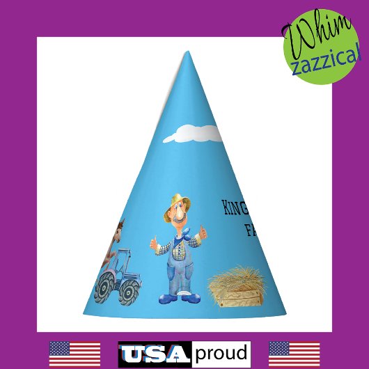 Personalisierte alte MacDonald's-Schweinefarm Partyhütchen