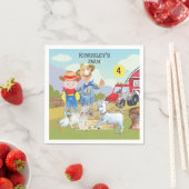 Personalisierte alte MacDonald's-Schweinefarm Serviette (Beispiel)