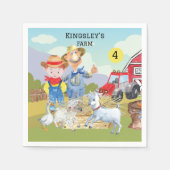 Personalisierte alte MacDonald's-Schweinefarm Serviette (Vorderseite)