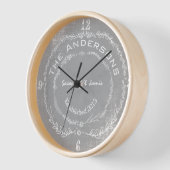 Personalisierte alte Rustikale Blumengarten Swirl Uhr (Winkel)