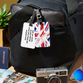 Personalisierte alte Vintage-Grunge-Flagge des Ver Gepäckanhänger