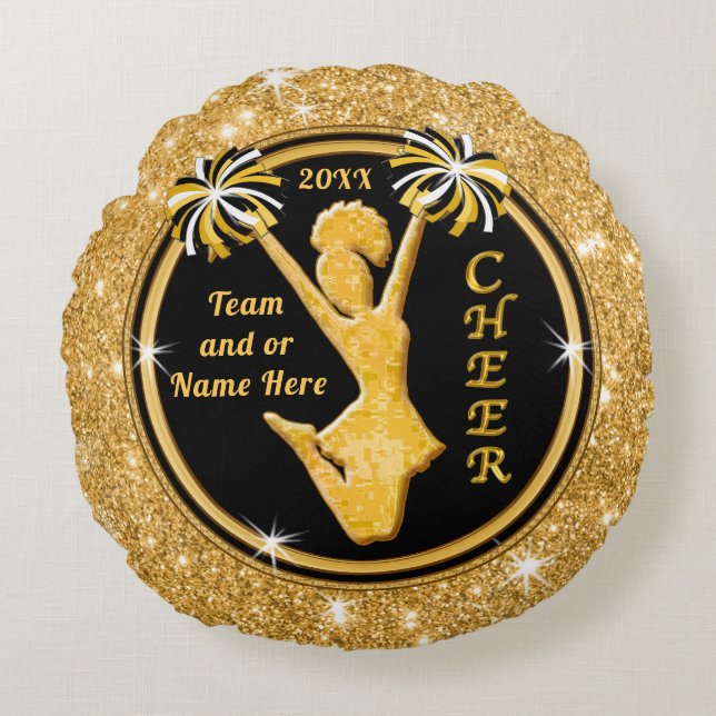 Personalisierte ältere Nachtideen für Cheerleadern Rundes Kissen (Vorderseite)