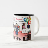 Personalisierte Altersversorgung - Cartoon von Fra Zweifarbige Tasse (VorderseiteRechts)