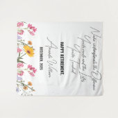 Personalisierte Altersvorsorge Blanket Blume kunde Wandteppich (Vorderseite (Horizontal))