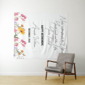 Personalisierte Altersvorsorge Blanket Blume kunde Wandteppich (Beispiel (Horizontal))
