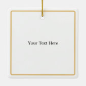 Personalisierte Altersvorsorge - Hanging Square Keramikornament (Rückseite)