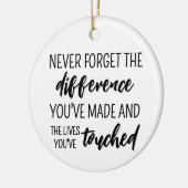 Personalisierte Altersvorsorge modern und elegant Keramik Ornament (Links)