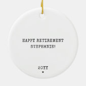 Personalisierte Altersvorsorge modern und elegant Keramik Ornament (Hinten)