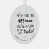 Personalisierte Altersvorsorge modern und elegant Ornament Aus Glas (Vorderseite Rechts)