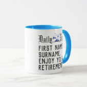 Personalisierte Altersvorsorge Tasse (VorderseiteRechts)