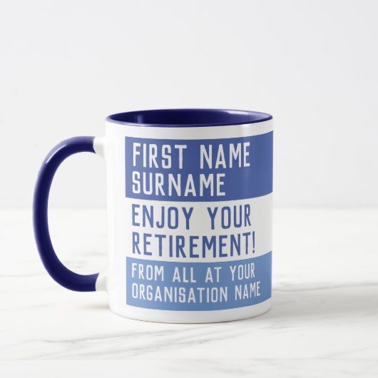 Personalisierte Altersvorsorge Tasse (Links)