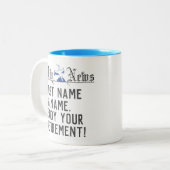 Personalisierte Altersvorsorge Zweifarbige Tasse (Vorderseite Links)