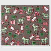 Personalisierte altmodische Ornamente Geschenkpapier (Flach)