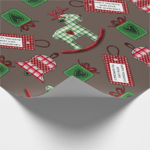 Personalisierte Altmodische Ornamente Geschenkpapier