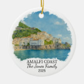 Personalisierte Amalfi-Küstenverzierung, Italien Keramik Ornament (Vorne)