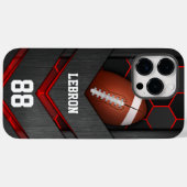 Personalisierte American Football Number & Name Case-Mate iPhone Hülle (Rückseite (Horizontal))