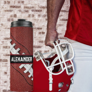 Personalisierte American-Football-Wasserflasche Thermosbecher