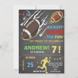 Personalisierte American FOOTBALL WATCH Party Einladung