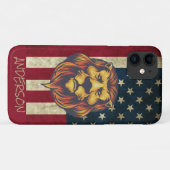 Personalisierte American Golden Lion Skateboard Case-Mate iPhone Hülle (Rückseite (Horizontal))