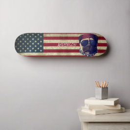 Personalisierte American I Liebe Mops Skateboard