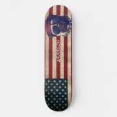 Personalisierte American I Liebe Mops Skateboard (Vorderseite)