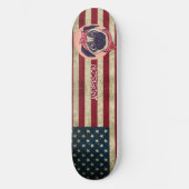 Personalisierte American I Liebe Mops Skateboard (Vorderseite)