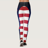 Personalisierte amerikanische Flagge 4. Juli Leggings (Rückseite)