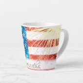 Personalisierte amerikanische Flagge 4. Juli Milchtasse (Rechte Ecke)