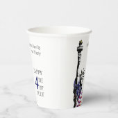 Personalisierte amerikanische Flagge 4. Juli Party Pappbecher (Rechts)